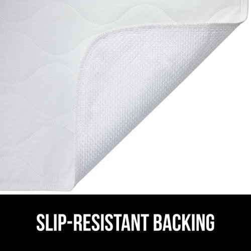 GORILLA GRIP Washable Underpads - Waterproof, Heavy Absorbency Bed Pads | 52x34 Slip Resistant for Incontinence & Bedwetting, White