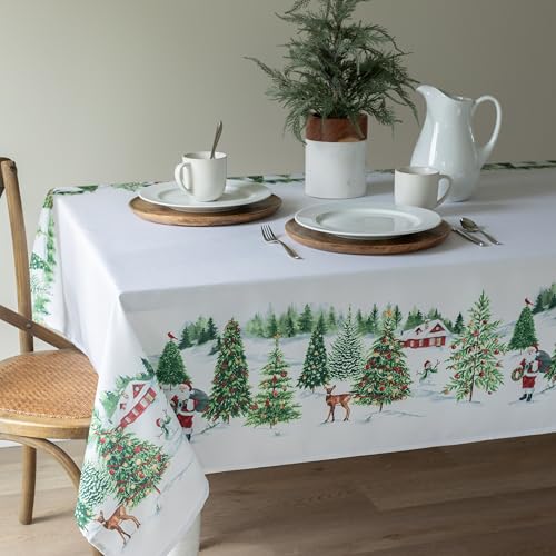 Benson Mills Christmas Wonderland Rectangular Tablecloth 60 x 104 Inches - Holiday Decor