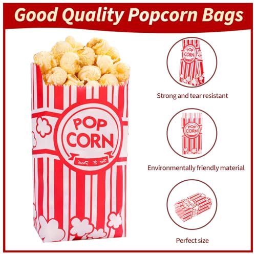 1000 Pack Paper Popcorn Bags 1oz - Individual Serving, Leak-Resistant