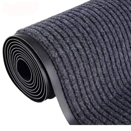 MYOYAY 3ft x 10ft Non-Slip Indoor Outdoor Carpet Runner - Gray, Absorbent Floor Mat for Hallways, Kitchens, Decks