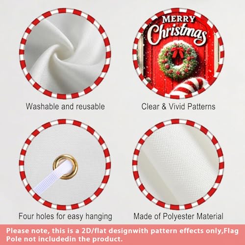 Nuxovilar Cheerful Xmas Door Cover Banner 35x71 Inches Holiday Decor BB00003