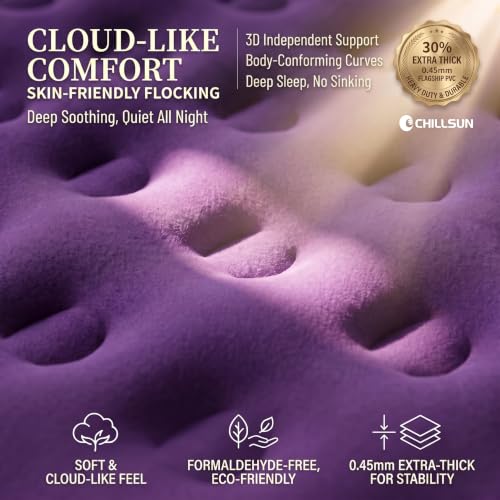 Purple Queen Air Mattress with Built-In Pump, 18 Inch Raised, 650 lb Capacity