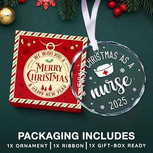 Nurse Ornaments for Christmas Tree - Unique Nurse Practitioner Gifts for Women, for Nursing Students, Ideal Ornament, Perfect as Graduation Gift for Women
