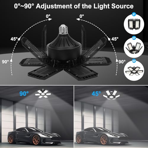 XILLUMI CORE 160W LED Garage Lights 6 Pack, 28000LM, Ceiling Fixture, 6500K