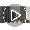 Luxulum 36" Arched Backlit LED Bathroom Mirror with Anti-Fog, Dimmable Lighting