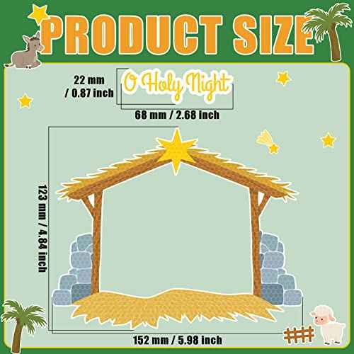 Yinder 26 Pcs Nativity Manger Scene Magnet Decal Set Magnetic Car Christmas Decorations Christmas Car Refrigerator Nativity Scene Magnets for Educational Learning Activities Door(Classic)