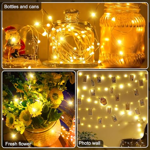 Aogist 24 Pack Warm White Fairy Lights 7ft Waterproof String Lights