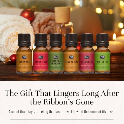 P&J Fragrance Oil Christmas Set - 6 Premium Scent Oils for Candle & DIY Crafts