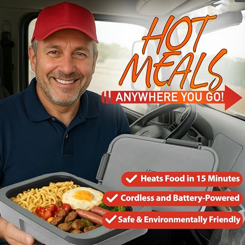 Hot Bento Titanium Self Heated Lunch Box & Food Warmer – Battery Powered Portable