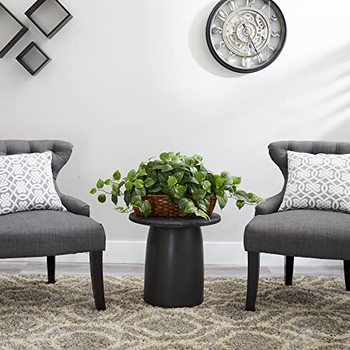 Nearly Natural 34 in Artificial Pothos Ivy Plant with Ledge Basket