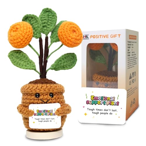 Emotional Support Plant Crochet Flowers Gift for Grandma Women - Sakkrrua