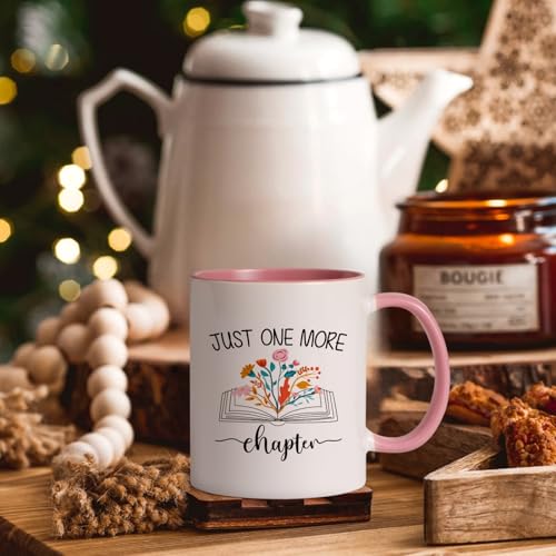 Just One More Chapter Mug - 11 oz Book Lovers Gift for Readers