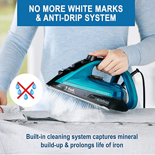 T-Fal Ultraglide Steam Iron with Durilium Soleplate, Precision Tip, Auto-Off, 1800W