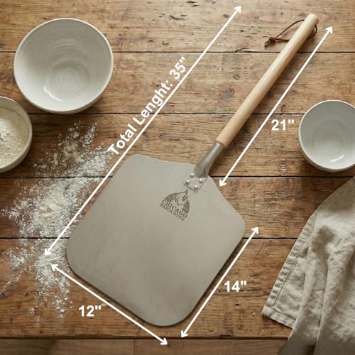 Premium Aluminum 12x14 Pizza Peel with Detachable Handle – Chicago Brick Oven