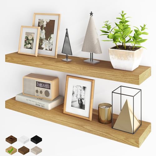 Fun Memories Floating Shelves for Wall, 36Inch Set of 2, Hanging