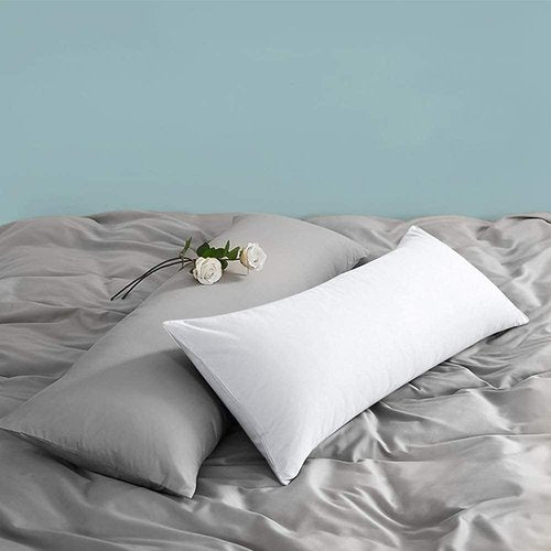 FLXXIE Body Pillow Cover - Super Soft Microfiber 20x54 Case | Envelope Closure, Wrinkle & Stain Resistant, White