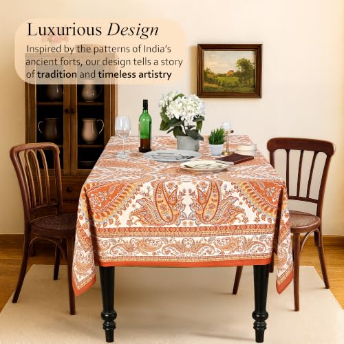 Kashmiri Paisley Square Cotton Tablecloth 54x54 Inch - CPC Printed