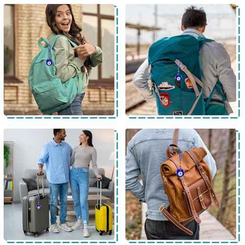 4 Pcs Blue Evil Eye Glass Hanging Pendant Car Rearview Evil Eye Charm Ornament Turkish Greek Amulet Wall Decor Accessories for Good Luck Protection Energy Wedding Party Christmas Home