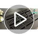 Diamond Grid 30 Modular Trade Card Risers - Black Acrylic Display Set