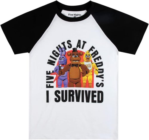 Five Nights at Freddy's | Game Over Crew Neck Tees - 4-Pack for Boys, Short Sleeve