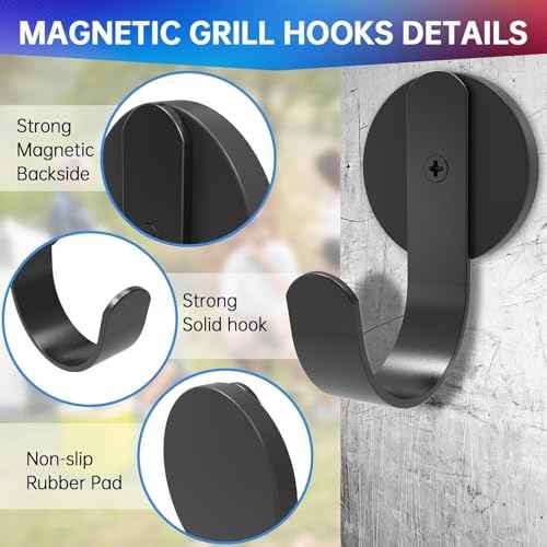 Ornament Hooks,Magnetic Wreath Hanger,2 Pack Heavy Duty Magnets with Hook for Kitchen, Refrigerator, Christmas Decoration Magnetic Hooks for Metal Front Door