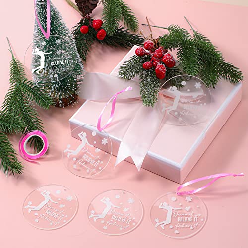 Roowest 18 Pack Volleyball Christmas Ornaments Acrylic Holiday Decorations