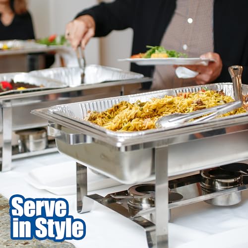 Disposable Aluminum Steam Table Pan - Full Size Deep Foil Baking & Serving Tray - 15 Inch