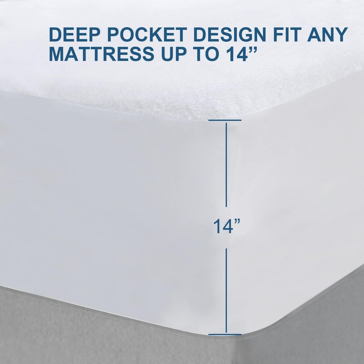 Skiennix Waterproof Mattress Protector - Twin Size, Breathable & Noiseless Bamboo Terry Cover