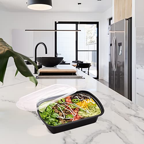 Large 38oz Meal Prep Containers Set - Reusable Food Storage with Lids