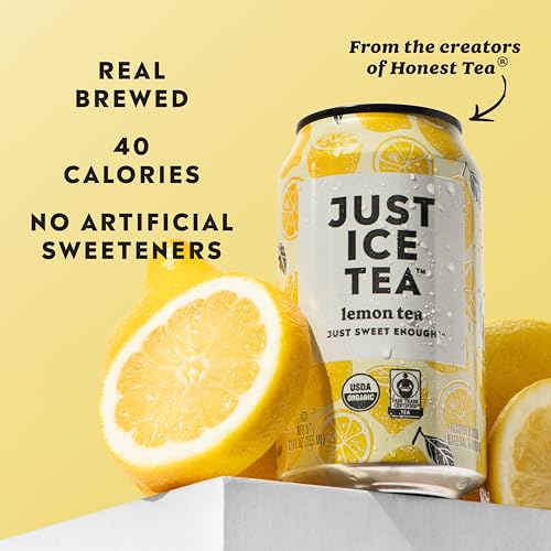 Organic Lemon Black Iced Tea 12-Pack - Fresh-Brewed, No Artificial Flavors