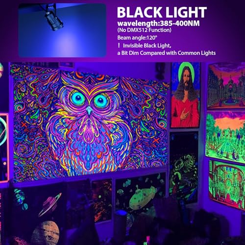 18W Waterproof Black Light Spotlight Outdoor IP65 for Glow Party Halloween Stage Lighting - Variation 2