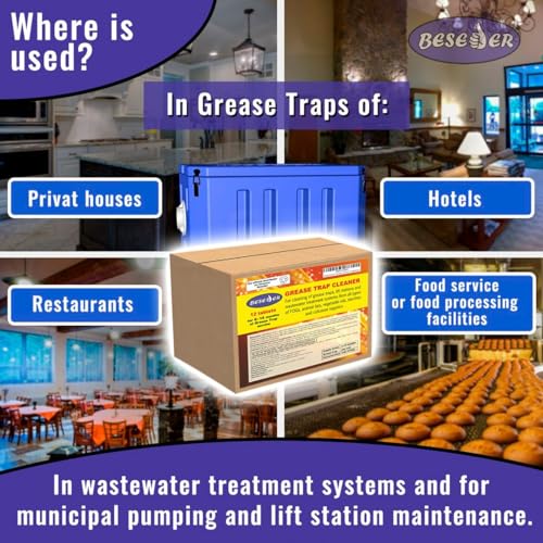 Grease Trap Cleaner Tablets - Pack of 12 | Efficient Drain Maintenance