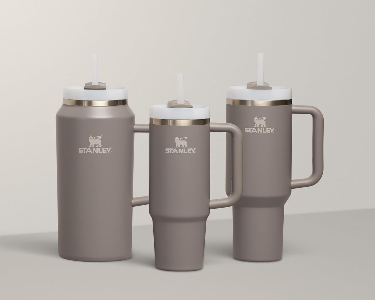 STANLEY Quencher H2.0 Tumbler - 64 oz Insulated Stainless Steel Cup with Handle & Straw | BPA-Free | Stone