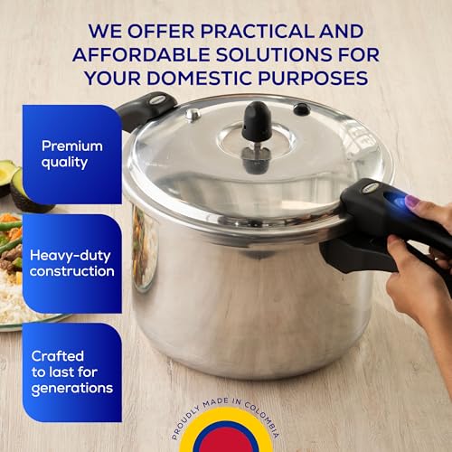 Universal 10.5 Qt Aluminum Pressure Cooker - Heavy Duty Olla de Presion