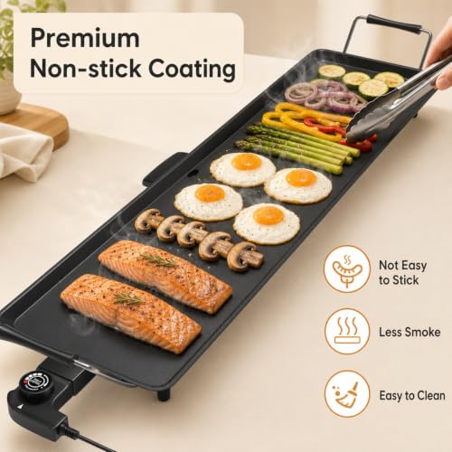 DORTALA 35-Inch Large Electric Griddle 2000W Nonstick Flat Top Cooker