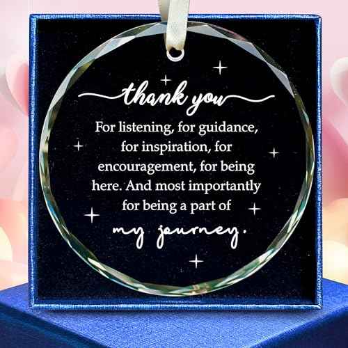 Thank You Gifts for Women, Boss, Coworkers, Manager, Teacher, Nurse, Mom, Friends - Coworker Appreciation Gifts for Birthday, Christmas - Thank You Christmas Ornaments - Glass Ornament