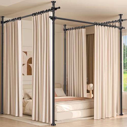 Daurore Paw Adjustable No-Drill Room Divider, Black, 28-209 Inch