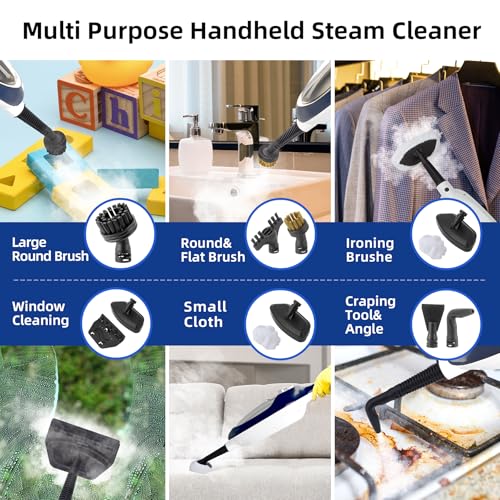 GorFanty 10-in-1 Steam Mop Floor Steamer - Blue, Multi-Surface & Carpet Cleaning