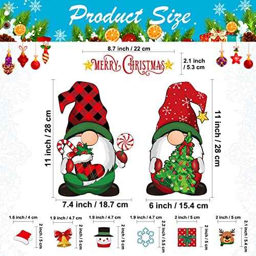 Sratte Christmas Refrigerator Magnets Gnome Fridge Car Garage Door Magnets Stickers Xmas Holiday Christmas Decoration for Home Kitchen Door Car