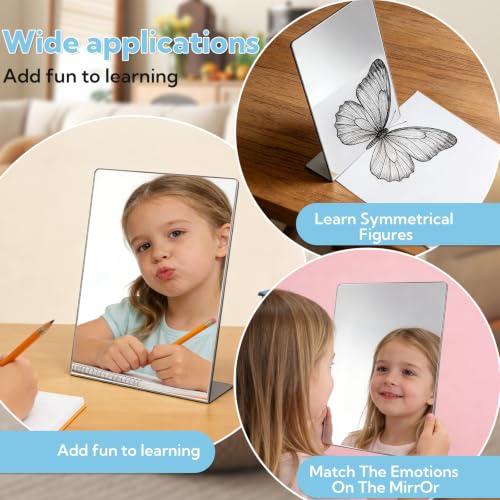 16 Pack Shatterproof Acrylic Mirror - Freestanding Table Mirrors Bulk Variation 16