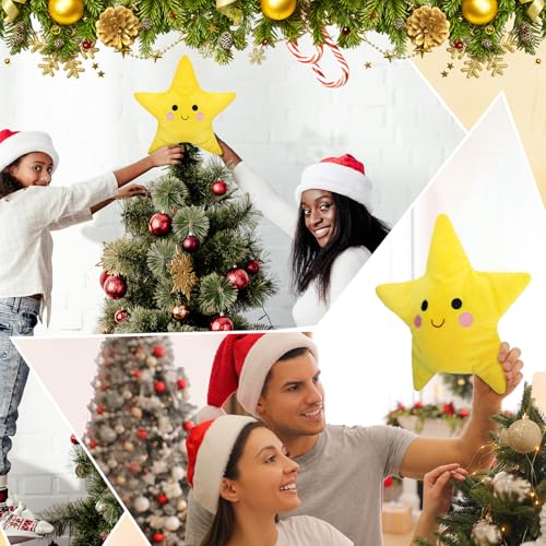 Shappy Christmas Star Tree Topper 9.45 Inch Plush Holiday Decoration