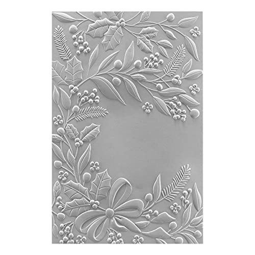Spellbinders Holiday Floral Swag 3D Embossing Folder (E3D-041) Christmas Collection