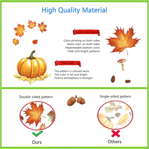 Afmivs Fall Window Clings Variation: Fall Window Clings 71pcs Maple Leaf & Pumpkin Decor for Classroom Office Home