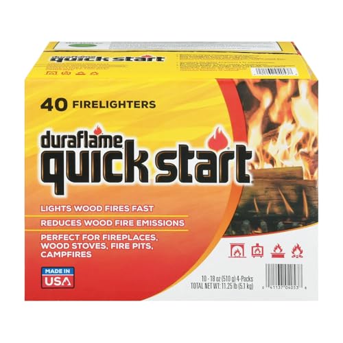 Duraflame Quick Start Firelighters - 1 Pack, 40 Count Fire Starting Blocks