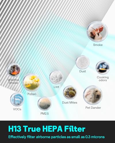 Leemone HP152-2p Replacement Filter for Shark HP150 Series Air Purifiers