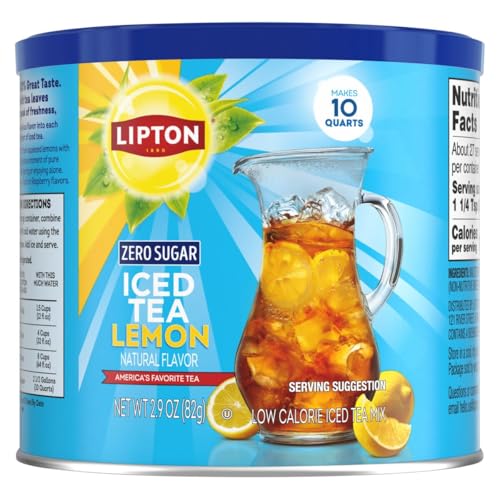 Black Lemon Iced Tea Mix - Zero Sugar, Makes 60 Quarts, 6-Pack