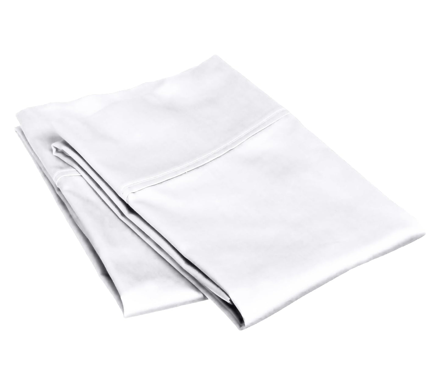 Standard/Queen (21"x32") Size Set of 2 Pillow Cases 600 Series Peruvian Pima Cotton Pillow Cases, Fits Standard & Queen Size Pillows (Solid, White)