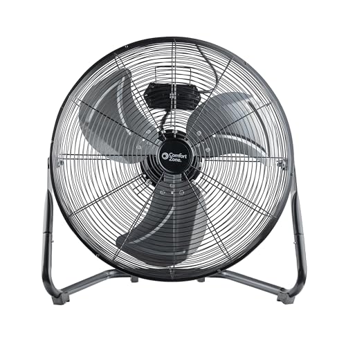 Industrial 20-Inch High-Velocity Floor Fan - Heavy Duty 3-Speed Tilt & Quiet Operation