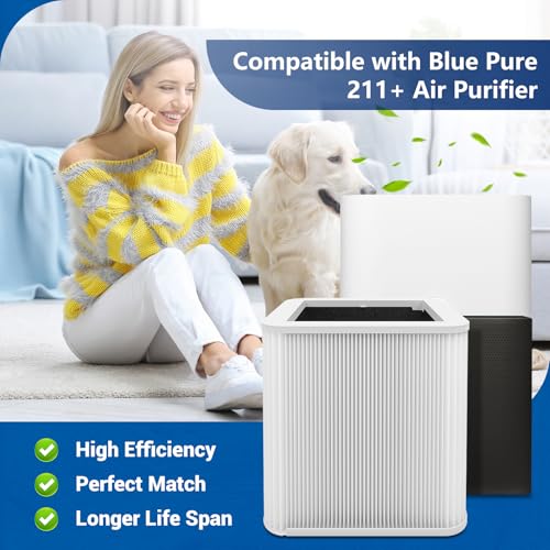 3 Pack Replacement Filters for Blue Pure 211+ Air Purifier - HEPA & Carbon