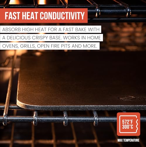 16 Inch Pre-Seasoned Steel Pizza Baking Steel - Large Oven Ready
